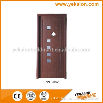 Yekalon Hot Sale MDF door Interior Door Flush series glass fir-wood in filling MDF door